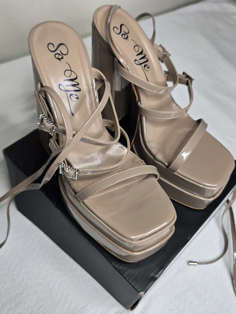 So Me Nude Patent Platform Heels Women's Size 10 – Mint Condition